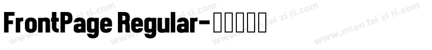 FrontPage Regular字体转换
